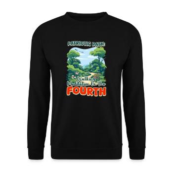 Voie patriotique bouddhiste patriotique - Sweat-shirt Unisexe - noir - Devant - Alina (178cm) & Michal (187cm)