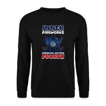 Le bouddhiste patriotique suscite la joie ce quatrième - Sweat-shirt Unisexe - noir - Devant - Alina (178cm) & Michal (187cm)