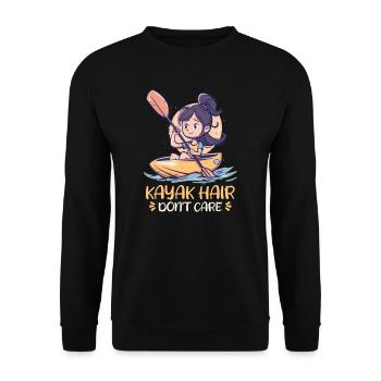 Kayak Kayak Hair, on s’en fout - Sweat-shirt Unisexe - noir - Devant - Alina (178cm) & Michal (187cm)
