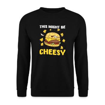 Hamburger, das könnte kitschig sein - Unisex Pullover - Schwarz - Vorne - Alina (178cm) & Michal (187cm)