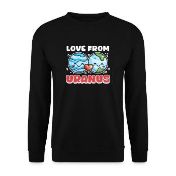 Uranus Love from Uranus - Unisex Sweatshirt - black - Front - Alina (178cm) & Michal (187cm)