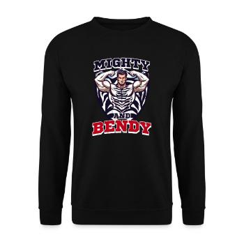 Ehlers Danlos Mighty & Bendy - Unisex Sweatshirt - black - Front - Alina (178cm) & Michal (187cm)