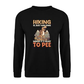 Camping drôle Randonnée Marche Là où c’est bien de pe - Sweat-shirt Unisexe - noir - Devant - Alina (178cm) & Michal (187cm)