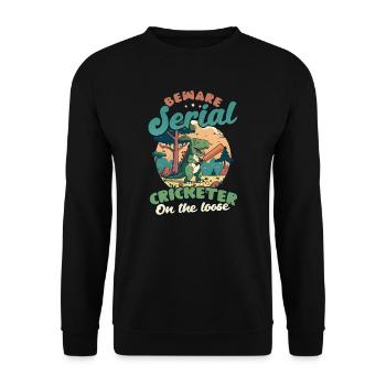 Joueur de cricket en série joueur de cricket en liberté - Sweat-shirt Unisexe - noir - Devant - Alina (178cm) & Michal (187cm)