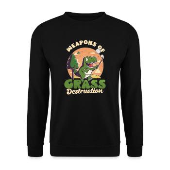 Golfing Weapons Of Grass Destruction - Unisex Sweatshirt - black - Front - Alina (178cm) & Michal (187cm)
