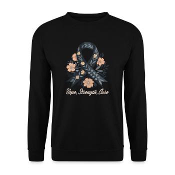Glioblastome Sensibilisation Espoir, Force, Guérison - Sweat-shirt Unisexe - noir - Devant - Alina (178cm) & Michal (187cm)
