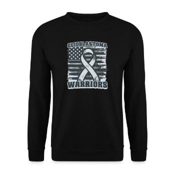 Glioblastoma Awareness Glioblastoma Warriors - Unisex Sweatshirt - black - Front - Alina (178cm) & Michal (187cm)