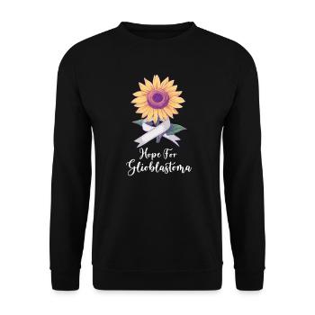 Glioblastoma Awareness Hope for Glioblastoma - Unisex Sweatshirt - black - Front - Alina (178cm) & Michal (187cm)