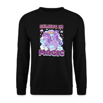 Fibrose kystique : Croyez en la magie - Sweat-shirt Unisexe - noir - Devant - Alina (178cm) & Michal (187cm)
