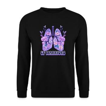 Cystic Fibrosis CF Warriors - Unisex Sweatshirt - black - Front - Alina (178cm) & Michal (187cm)