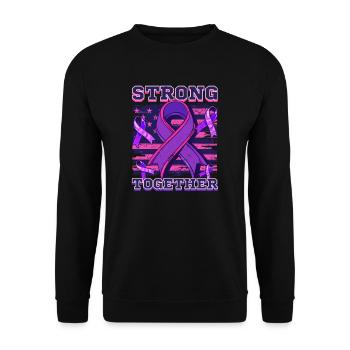 Cystic Fibrosis Strong Together - Unisex Sweatshirt - black - Front - Alina (178cm) & Michal (187cm)