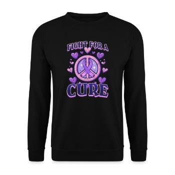Cystic Fibrosis Fight for a Cure - Unisex Sweatshirt - black - Front - Alina (178cm) & Michal (187cm)