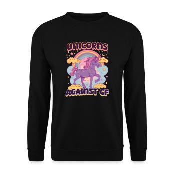 Licornes de la mucoviscidose contre la mucoviscidose - Sweat-shirt Unisexe - noir - Devant - Alina (178cm) & Michal (187cm)