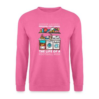Fußball Mama Abseits Wäsche, Persönliches Foul Geschirr - Unisex Pullover - Pink - Vorne
