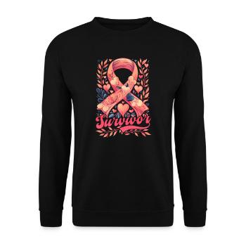 Uterine Cancer Survivor - Unisex Sweatshirt - black - Front - Alina (178cm) & Michal (187cm)