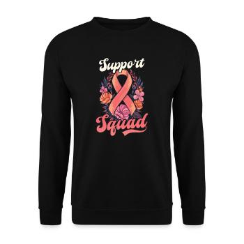 Uterine Cancer Support Squad - Unisex Sweatshirt - black - Front - Alina (178cm) & Michal (187cm)