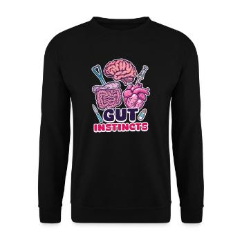 GI Nurse Gut Instincts - Unisex Sweatshirt - black - Front - Alina (178cm) & Michal (187cm)