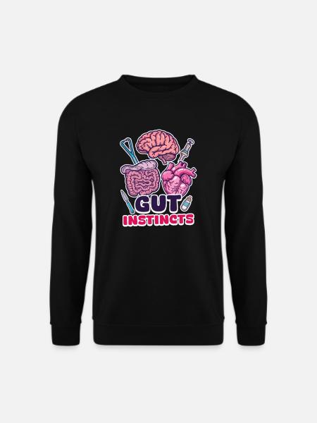 Magen-Darm-Krankenschwester Bauchgefühl - Unisex Pullover - Schwarz