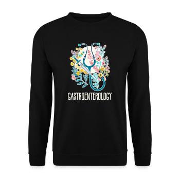 GI Nurse Gastroenterology - Unisex Sweatshirt - black - Front - Alina (178cm) & Michal (187cm)