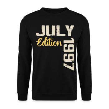July 1997 Birthday Shirt July 1997 - Unisex Sweatshirt - black - Front - Alina (178cm) & Michal (187cm)