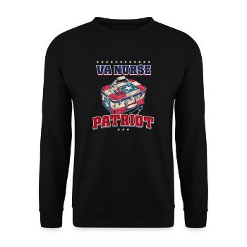 Infirmière VA Infirmière VA - Patriot - Sweat-shirt Unisexe - noir - Devant - Alina (178cm) & Michal (187cm)