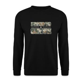 VA-Krankenschwester stolz zu dienen - Unisex Pullover - Schwarz - Vorne - Alina (178cm) & Michal (187cm)