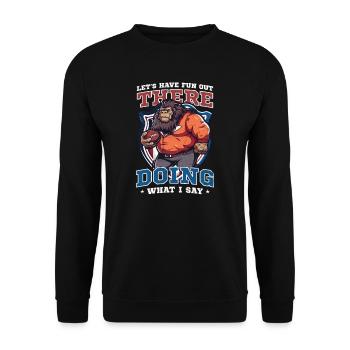 4th Of July Football Coach Have Fun Out There - Unisex Sweatshirt - black - Front - Alina (178cm) & Michal (187cm)