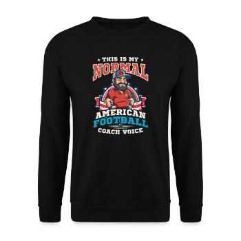 Entraîneur de football du 4 juillet C’est ma voix normale - Sweat-shirt Unisexe - noir - Devant - Alina (178cm) & Michal (187cm)