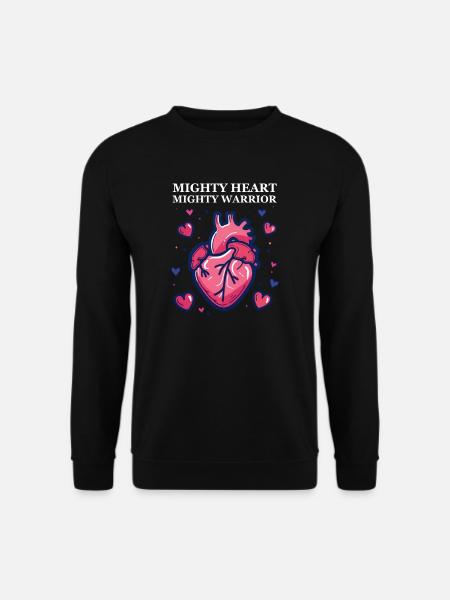 CHD-Bewusstsein Mächtiges Herz, mächtiger Krieger - Unisex Pullover - Schwarz