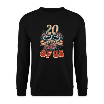 20 ans 20 ans de nous - Sweat-shirt Unisexe - noir - Devant - Alina (178cm) & Michal (187cm)