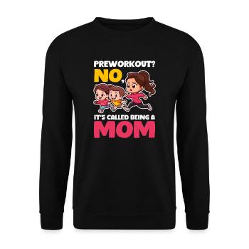 Bodybuilding Mama Preworkout? Mutter sein - Unisex Pullover - Schwarz - Vorne - Alina (178cm) & Michal (187cm)