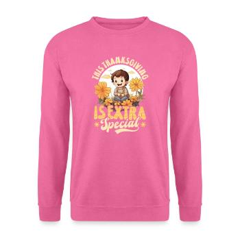 Pregnancy Announcement Thanksgiving Is Special - Unisex Sweatshirt - pink - Front