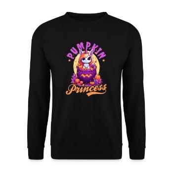 Halloween Licorne Citrouille Princesse - Sweat-shirt Unisexe - noir - Devant - Alina (178cm) & Michal (187cm)