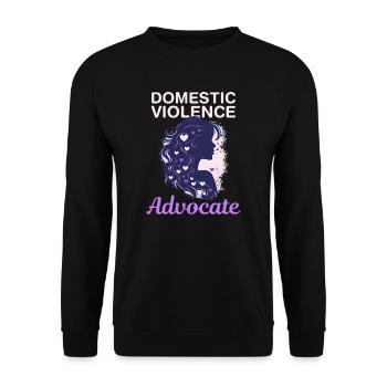Häusliche Gewalt Anwalt für häusliche Gewalt - Unisex Pullover - Schwarz - Vorne - Alina (178cm) & Michal (187cm)