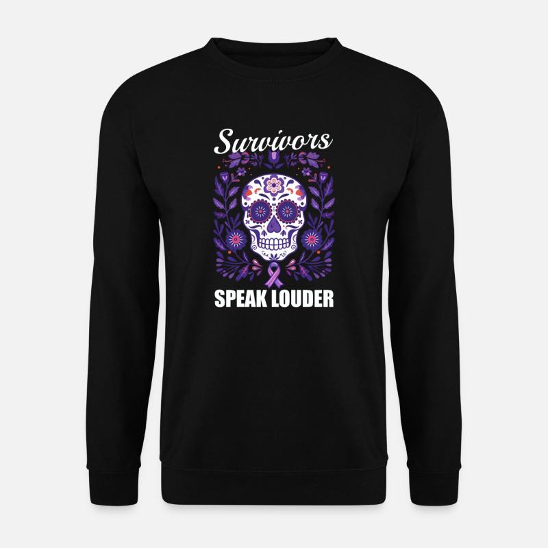Überlebende häuslicher Gewalt sprechen lauter - Unisex Pullover - Schwarz