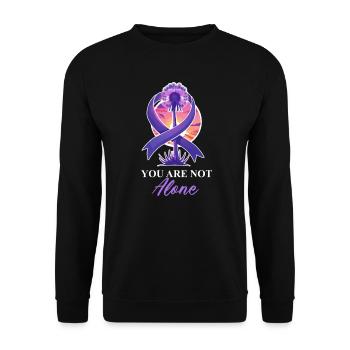 Domestic Violence You Are Not Alone - Unisex Sweatshirt - black - Front - Alina (178cm) & Michal (187cm)