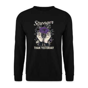 La violence conjugale plus forte qu’hier - Sweat-shirt Unisexe - noir - Devant - Alina (178cm) & Michal (187cm)