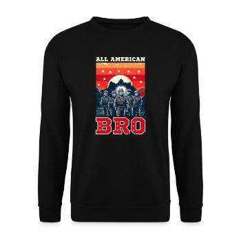 4. Juli Coal Miner All American Bro - Unisex Pullover - Schwarz - Vorne - Alina (178cm) & Michal (187cm)