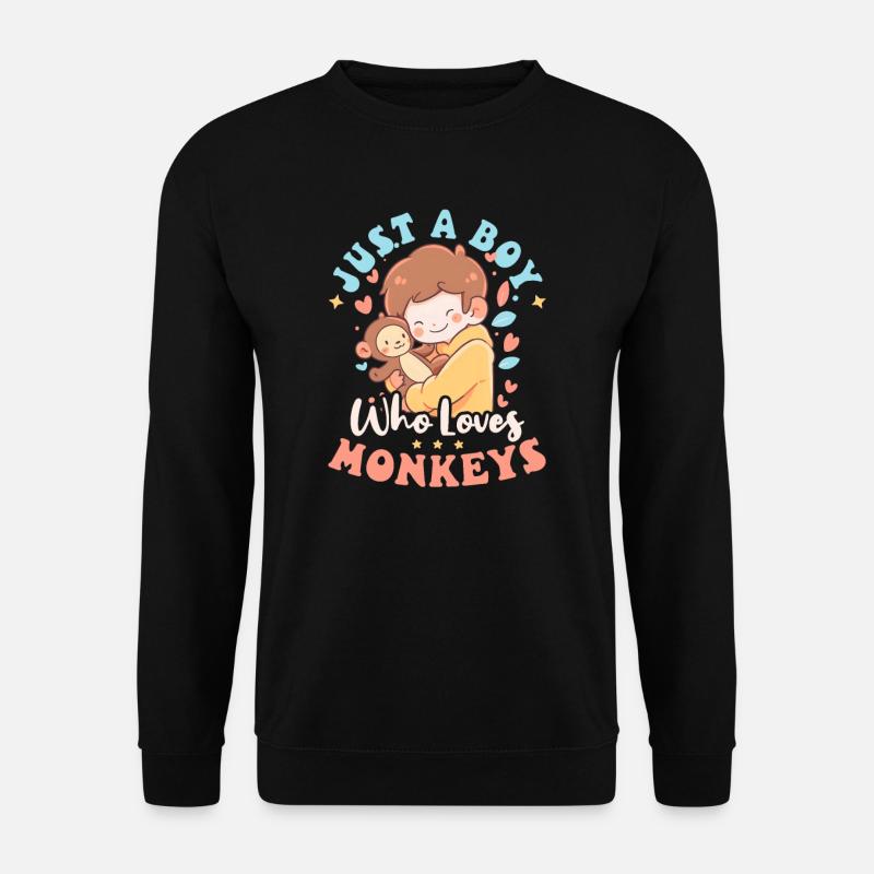 Monkey Lover Loves Monkeys - Unisex Sweatshirt - black