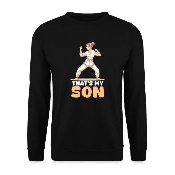 Taekwondo Mom That'S My Son! - Unisex Sweatshirt - black - Front - Alina (178cm) & Michal (187cm)