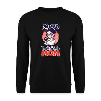 Taekwondo Mom Proud Taekwondo Mom - Unisex Sweatshirt - black - Front - Alina (178cm) & Michal (187cm)
