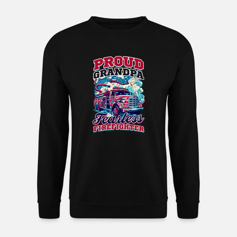 Grand-père pompier pompier intrépide - Sweat-shirt Unisexe - noir