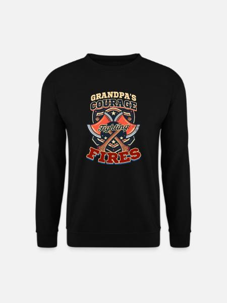 Feuerwehrmann Opa bekämpft Brände - Unisex Pullover - Schwarz