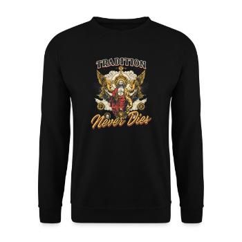 Orthodox Tradition Never Dies - Unisex Sweatshirt - black - Front - Alina (178cm) & Michal (187cm)