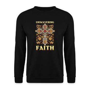 Orthodox Unwavering Faith - Unisex Sweatshirt - black - Front - Alina (178cm) & Michal (187cm)