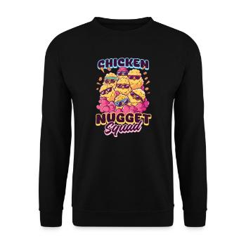 Chicken Nugget Chicken Nugget Squad - Unisex Pullover - Schwarz - Vorne - Alina (178cm) & Michal (187cm)