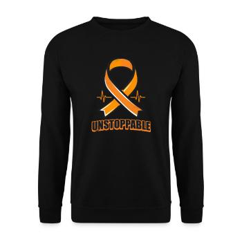 MS-Bewusstsein unaufhaltsam - Unisex Pullover - Schwarz - Vorne - Alina (178cm) & Michal (187cm)
