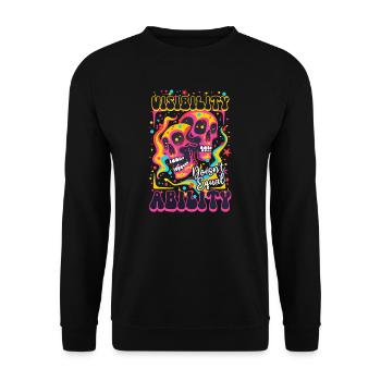 Unsichtbare Sichtbarkeit von Behinderungen Keine gleiche Fähigkeit - Unisex Pullover - Schwarz - Vorne - Alina (178cm) & Michal (187cm)