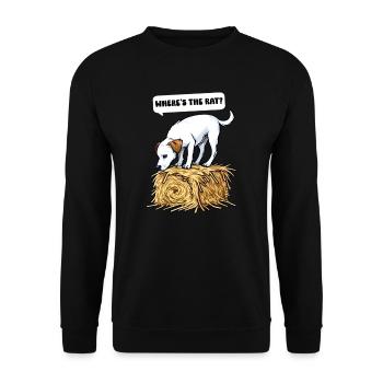 Barn Hunt Where'S The Rat? - Unisex Sweatshirt - black - Front - Alina (178cm) & Michal (187cm)
