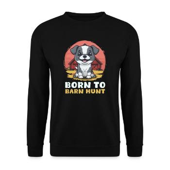 Barn Hunt Born To Barn Hunt - Unisex Sweatshirt - black - Front - Alina (178cm) & Michal (187cm)